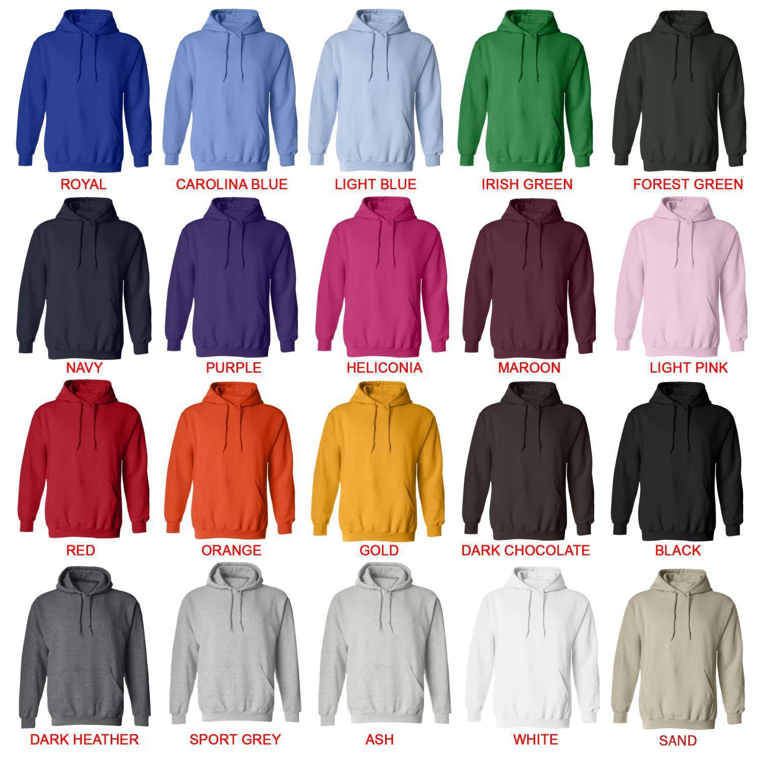 hoodie color chart - Boston Terrier Gifts