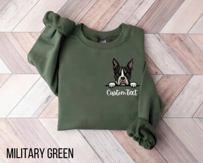 Boston Terrier Dad Mom Lovers Custom Sweatshirt