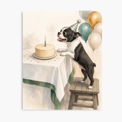 Boston Terrier Modern Artwork Poster