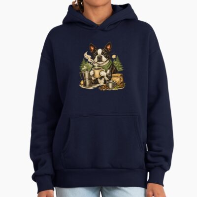 Boston Terrier Minimalist Artwork Hoodie