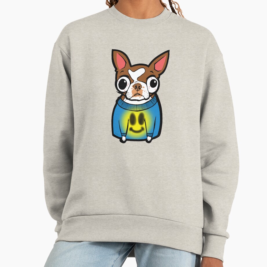 ssrcooversized_sweatshirtwomens_01oatmeal_heatherfrontsquare_productx1000-13 ssrcooversized sweatshirtwomens 01oatmeal heatherfrontsquare productx1000 13 - Boston Terrier Gifts