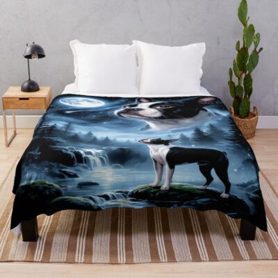 Boston Terrier Signature Artwork Throw Blanket