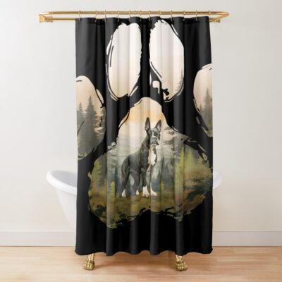 Boston Terrier Legacy Artwork Shower Curtain
