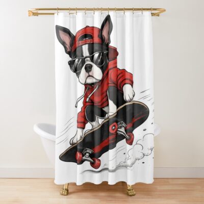 Boston Terrier Timeless Design Shower Curtain