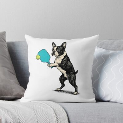 Boston Terrier Legacy Design Throw Pillow