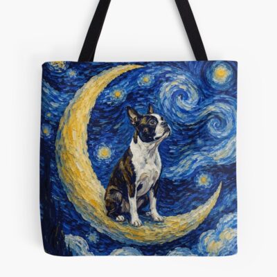 Boston Terrier Vintage Illustration Tote Bag